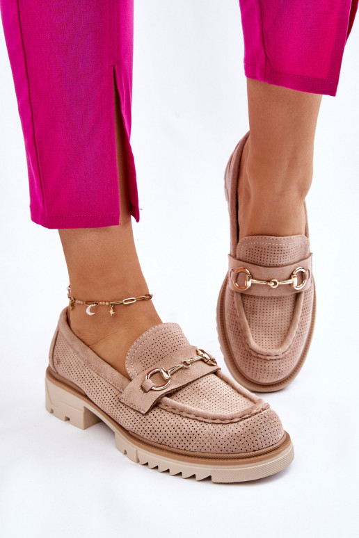 Klasický model Dámske topánky Mokasíny béžová Kolton