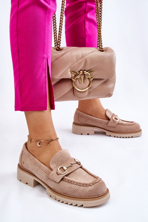 Klasický model Dámske topánky Mokasíny béžová Kolton