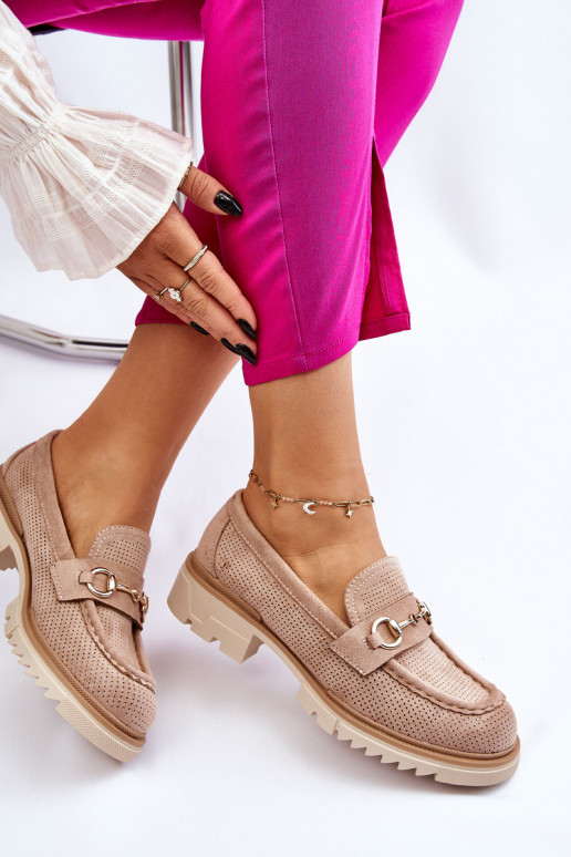 Klasický model Dámske topánky Mokasíny béžová Kolton