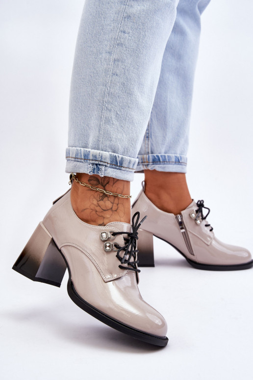 Módne topánky s podpätkami sivá Darren