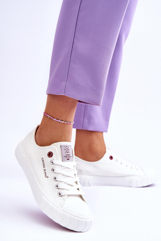 Klasický model Dámske Topánky Cross Jeans LL2R4052 biela farba