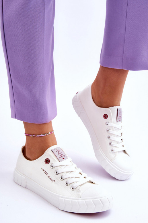 Klasický model Dámske Topánky Cross Jeans LL2R4052 biela farba