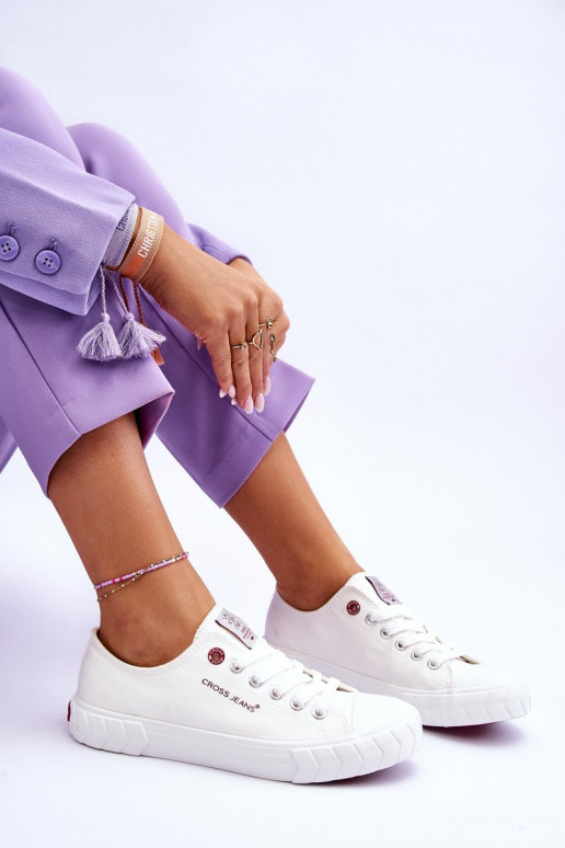 Klasický model Dámske Topánky Cross Jeans LL2R4052 biela farba