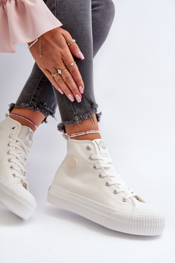 Bežná obuv Vysoká Lee Cooper LCIN-24-02-2132 biela farba 2