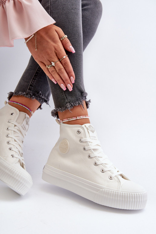 Bežná obuv Vysoká Lee Cooper LCIN-24-02-2132 biela farba