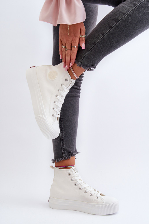 Bežná obuv Vysoká Lee Cooper LCIN-24-02-2132 biela farba