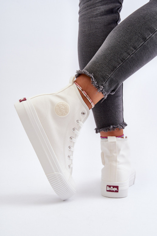 Bežná obuv Vysoká Lee Cooper LCIN-24-02-2132 biela farba