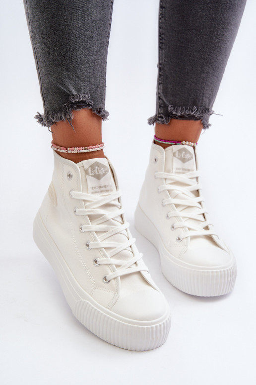 Bežná obuv Vysoká Lee Cooper LCIN-24-02-2132 biela farba