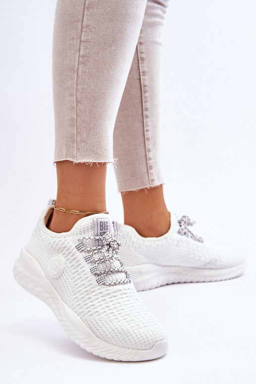 Dámske Športový štýl topánky Memory Foam Big Star HH274296 biela farba