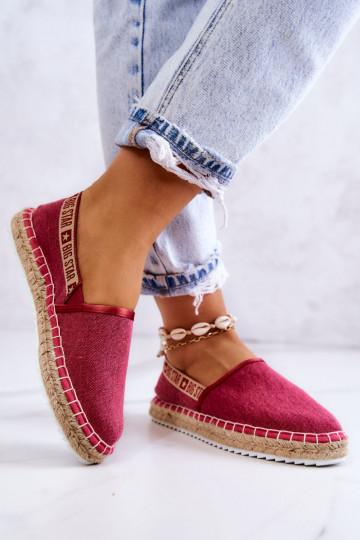 materiál espadrilky Trvalý model Big Star JJ274880 Tmavo ružová