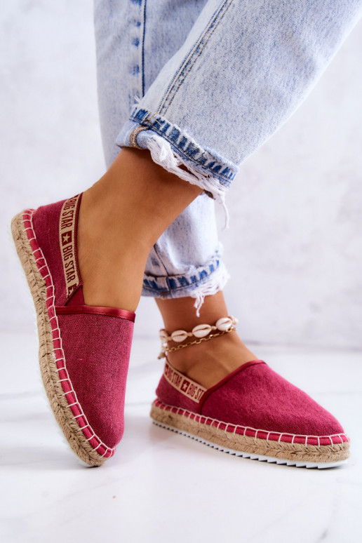 materiál espadrilky Trvalý model Big Star JJ274880 Tmavo ružová