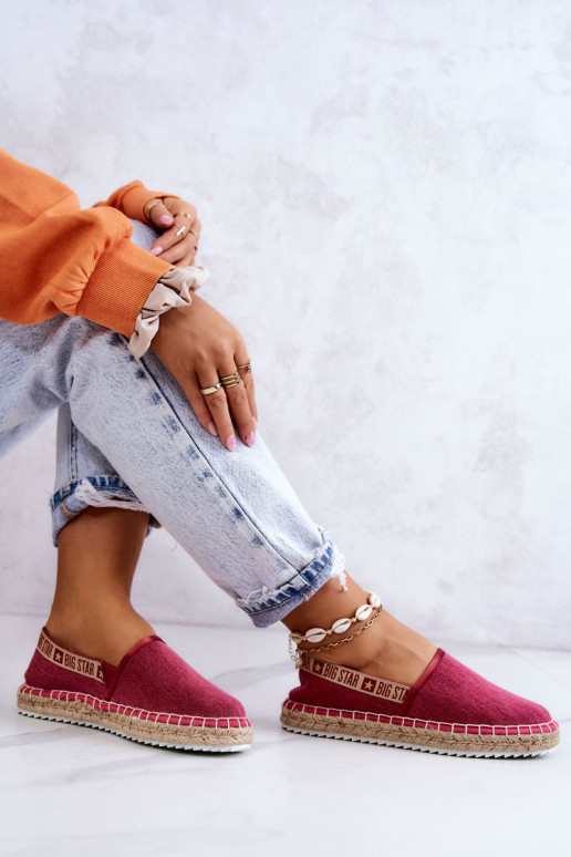 materiál espadrilky Trvalý model Big Star JJ274880 Tmavo ružová