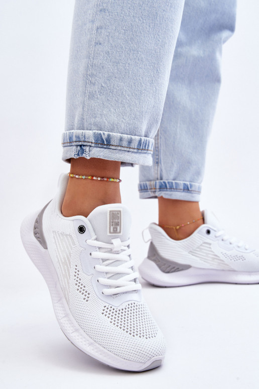 Dámske Jednoduché tenisky Memory Foam System Big Star LL274297 biela farba