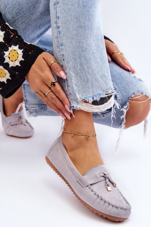 Klasické semišové mokasíny sivá Good Time