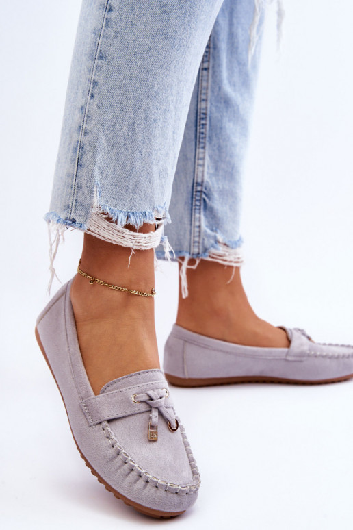 Klasické semišové mokasíny sivá Good Time