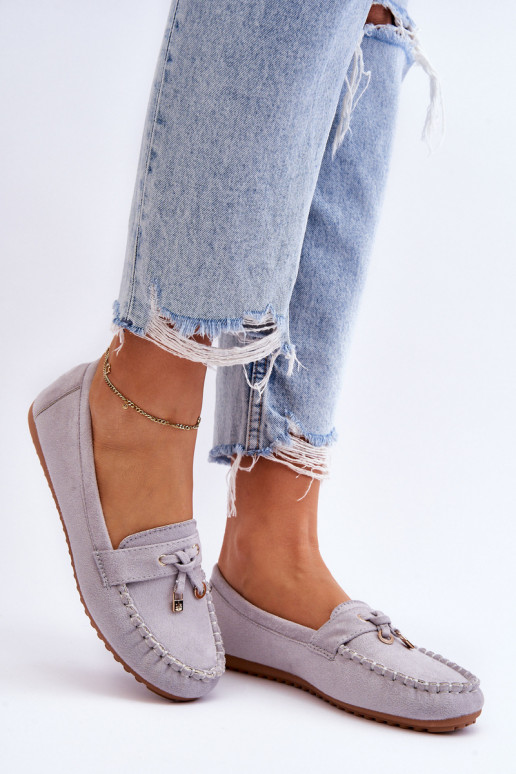 Klasické semišové mokasíny sivá Good Time