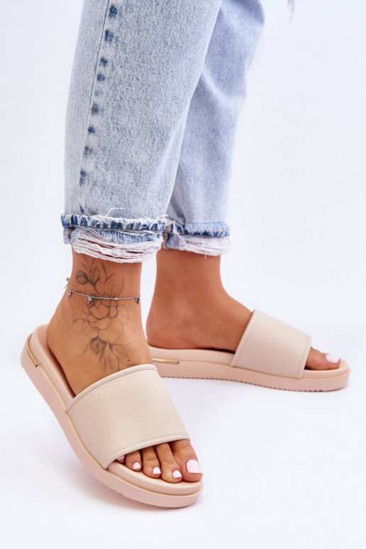 Dámske Papuče s platformou Big Star LL274933 béžová