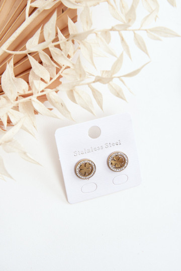 Náušnice z nehrdzavejúcej ocele zlatej farby 2
