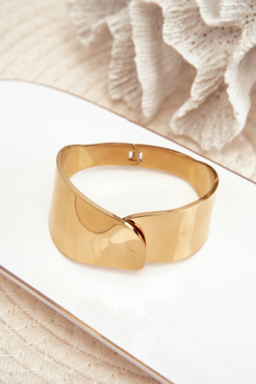 Gładka Náramok z nerezovej ocele zlatej farby 2