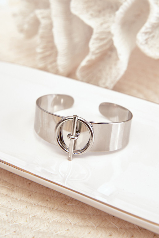 Náramok Dámske s ozdobami Stal NierdzeInna strieborná farba