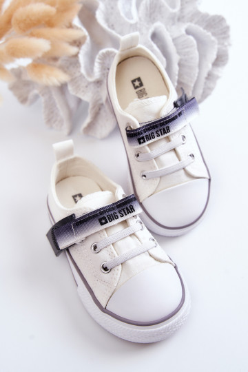 deti ploché tenisky BIG STAR JJ374075 biela farba 2