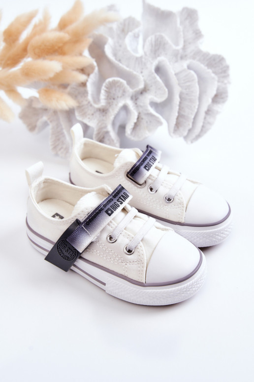deti ploché tenisky BIG STAR JJ374075 biela farba