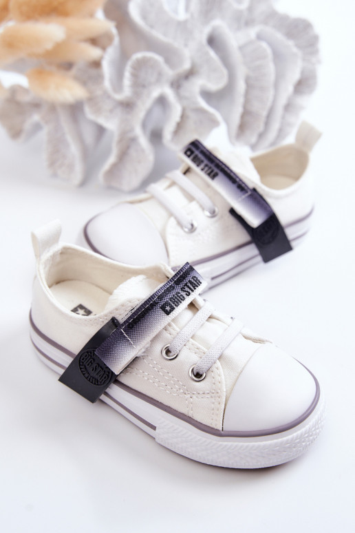 deti ploché tenisky BIG STAR JJ374075 biela farba