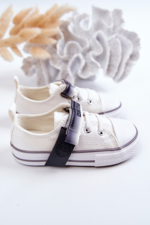 deti ploché tenisky BIG STAR JJ374075 biela farba