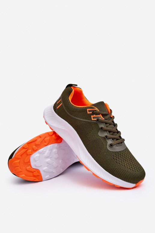 Klasický model pánske Športový štýl topánky so šnúrkami khaki farby Jasper