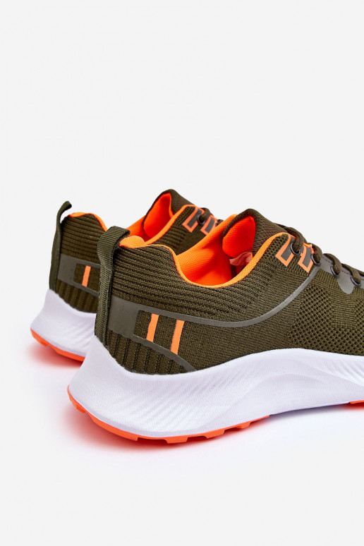 Klasický model pánske Športový štýl topánky so šnúrkami khaki farby Jasper