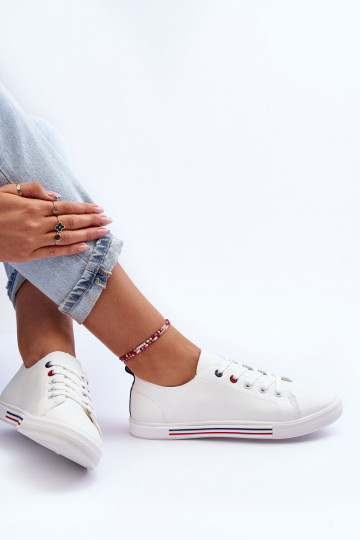 Kožené tenisky Dámske biela farba Mossaia