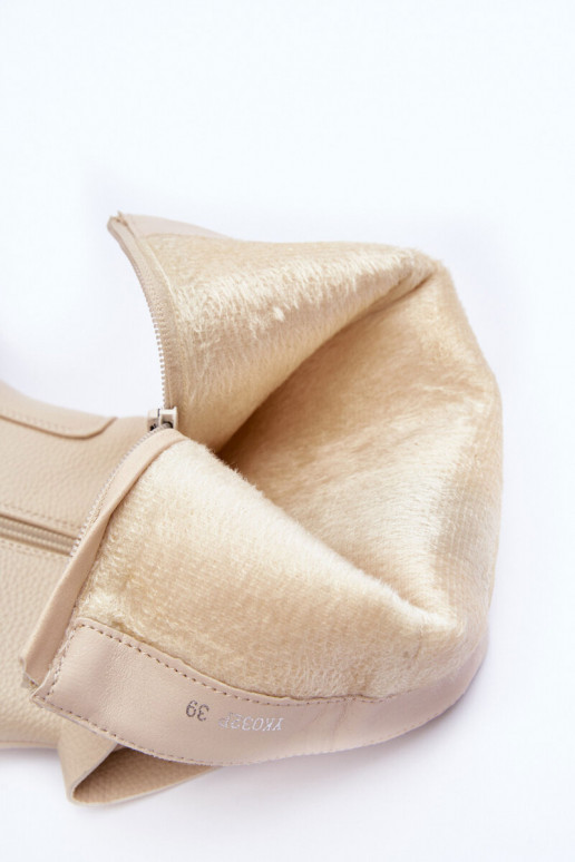 čižmy s čižmami Stred lýtok slonovina Lizames