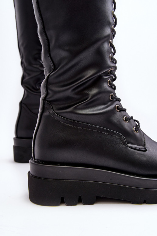 zahriať sa čižmy perleťové topánky Dámske Pred kolenom čierna Lliclies