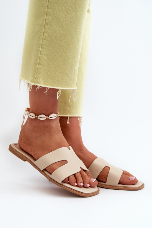 Dámsky byt Papuče S výrezmi béžová Fiviama