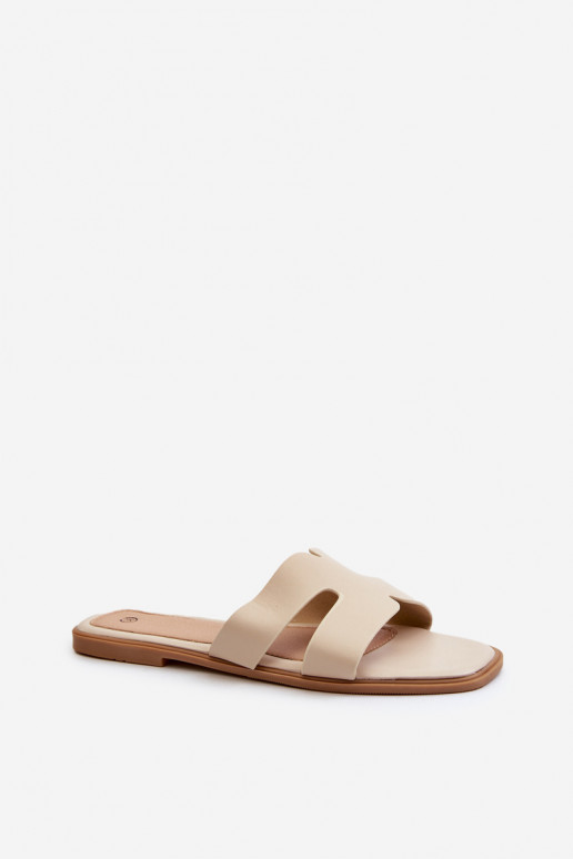 Dámsky byt Papuče S výrezmi béžová Fiviama