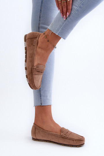 dámske mokasíny z eko semišuoIne Big Star NN274930 Memory Foam System béžová 2