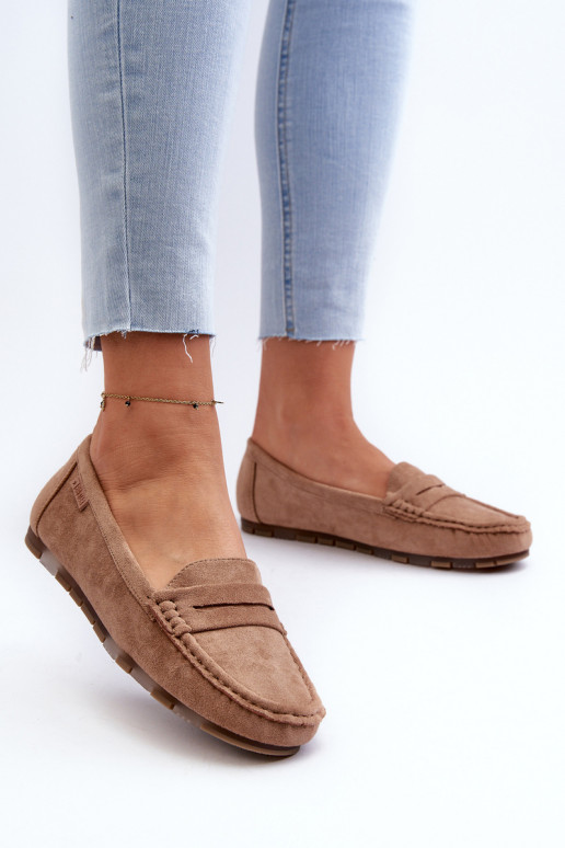 dámske mokasíny z eko semišuoIne Big Star NN274930 Memory Foam System béžová