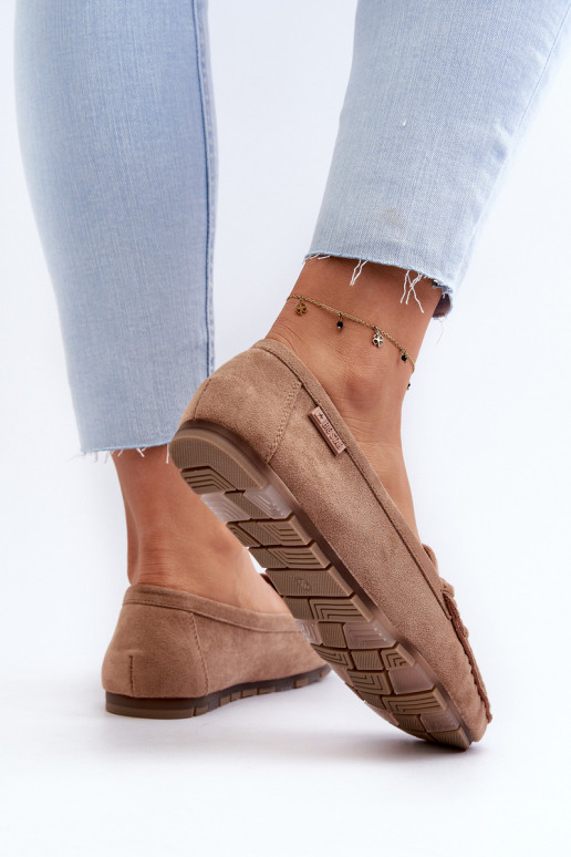 dámske mokasíny z eko semišuoIne Big Star NN274930 Memory Foam System béžová