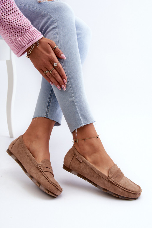 dámske mokasíny z eko semišuoIne Big Star NN274930 Memory Foam System béžová