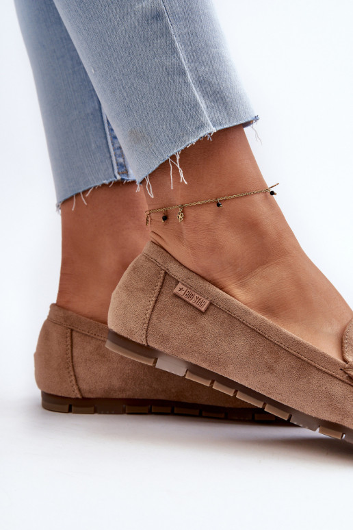 dámske mokasíny z eko semišuoIne Big Star NN274930 Memory Foam System béžová