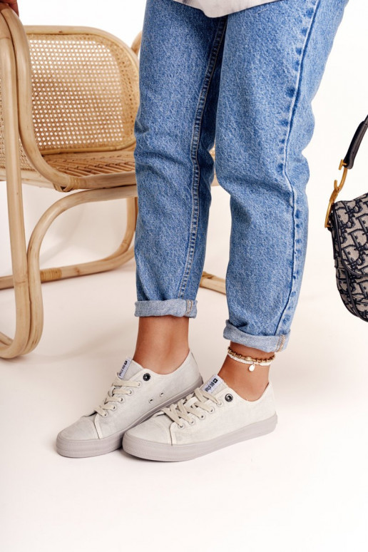 Dámska nízka bežná obuv Big Star DD274439 sivá