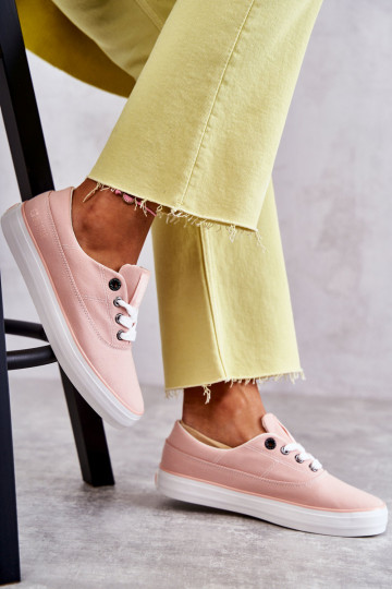 materiál Dámske Tenisky Big Star KK274020 Nude