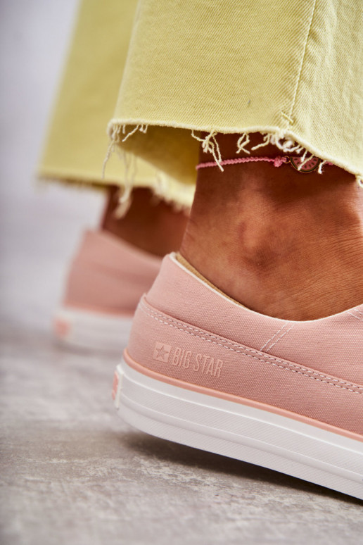 materiál Dámske Tenisky Big Star KK274020 Nude