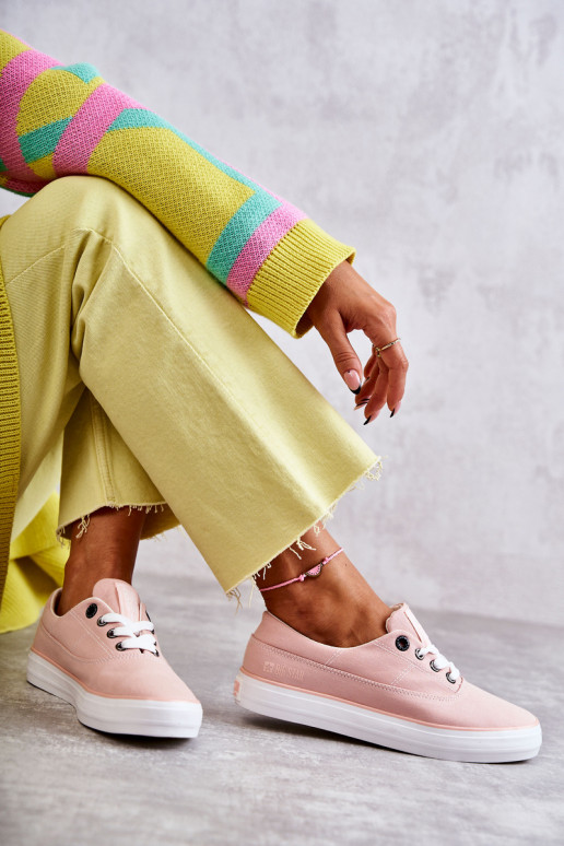 materiál Dámske Tenisky Big Star KK274020 Nude