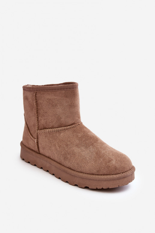 zo semišu Snehule Dámske zahriať sa béžová Zapnuténga