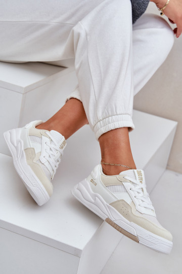 Tenisky model obuvi s platformou Big Star OO274A155 biely-béžová