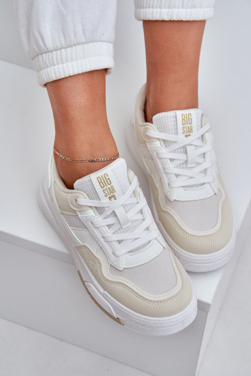 Tenisky model obuvi s platformou Big Star OO274A155 biely-béžová