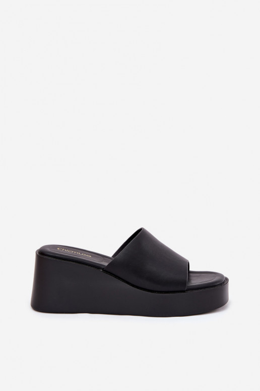 Dámske papuče Zapnuté INedge Eko Kožené čierna Obenae