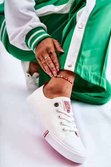 Dámske Topánky Big Star FF274087 biely-červená