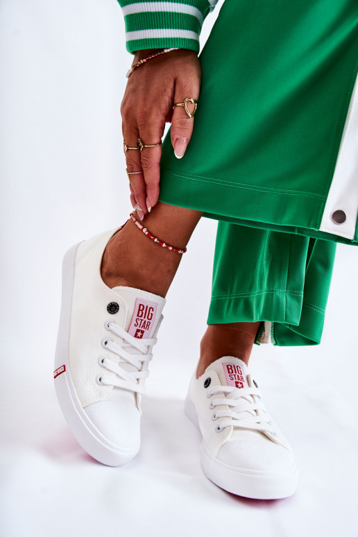 Dámske Topánky Big Star FF274087 biely-červená